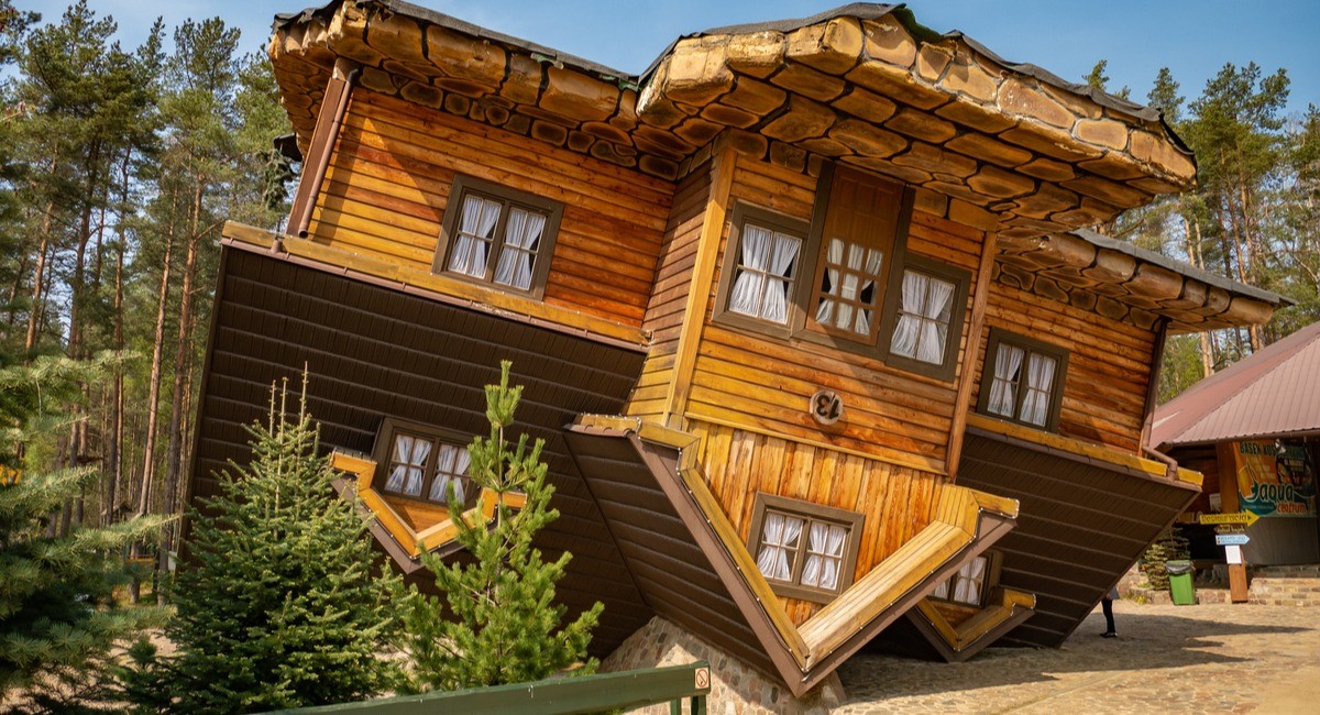 The upside-down house in Northern Poland